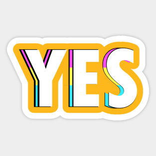 Pansexual Yes Sticker